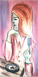 Chet Shinaman - Chets Art [Red Girl in Cafe]